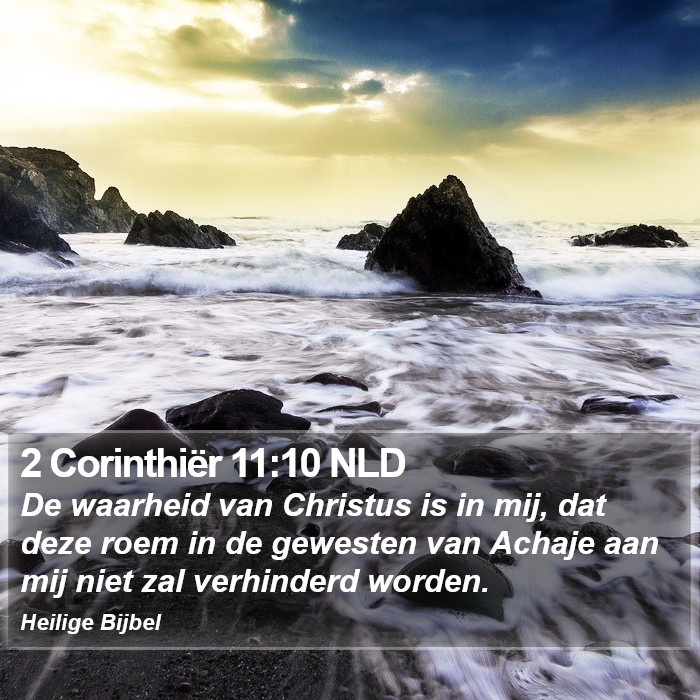 2 Corinthiër 11:10 NLD Bible Study