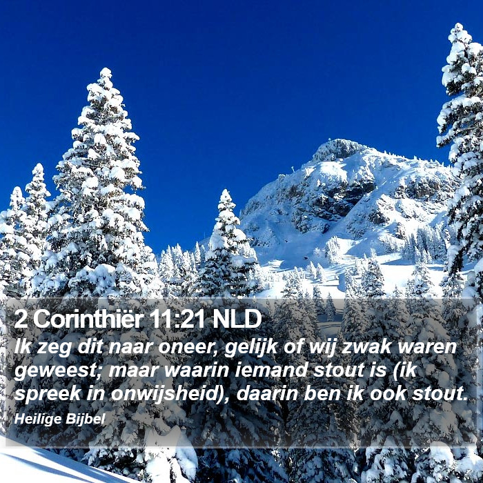 2 Corinthiër 11:21 NLD Bible Study