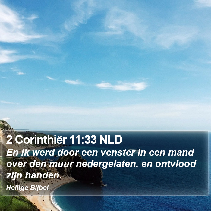 2 Corinthiër 11:33 NLD Bible Study