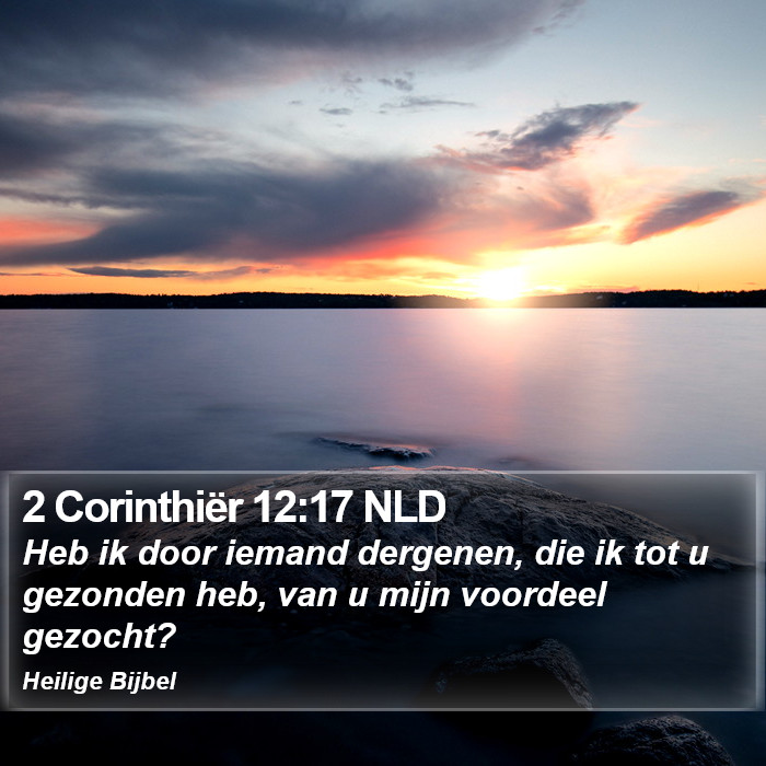 2 Corinthiër 12:17 NLD Bible Study