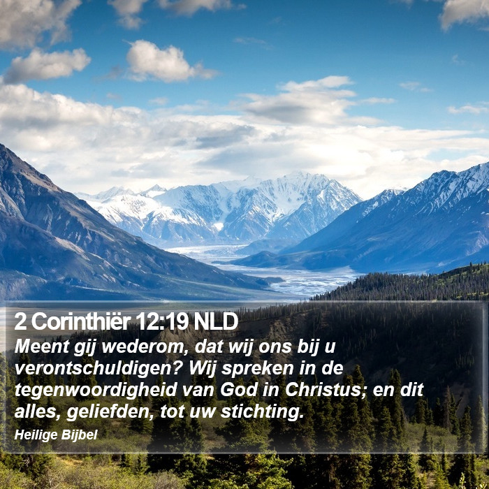 2 Corinthiër 12:19 NLD Bible Study