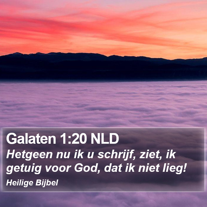 Galaten 1:20 NLD Bible Study