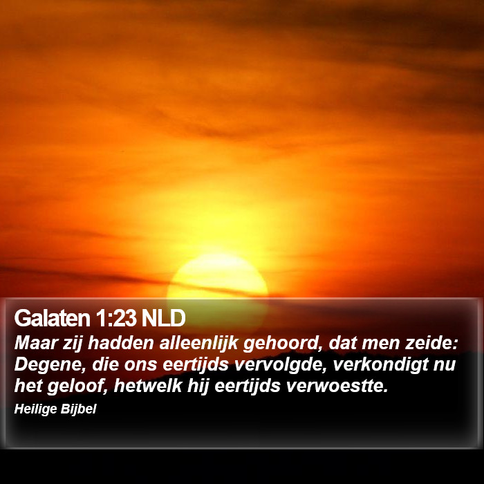 Galaten 1:23 NLD Bible Study