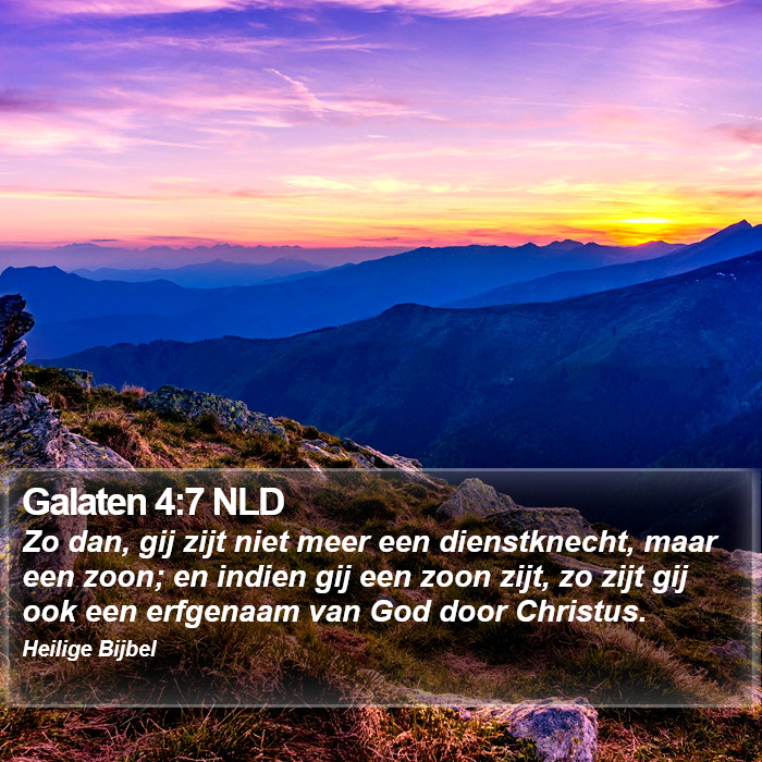 Galaten 4:7 NLD Bible Study