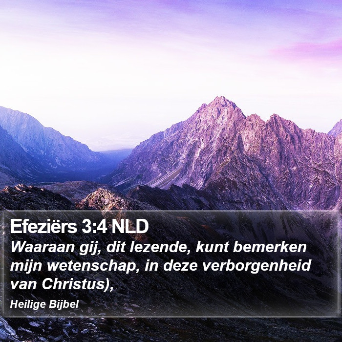 Efeziërs 3:4 NLD Bible Study