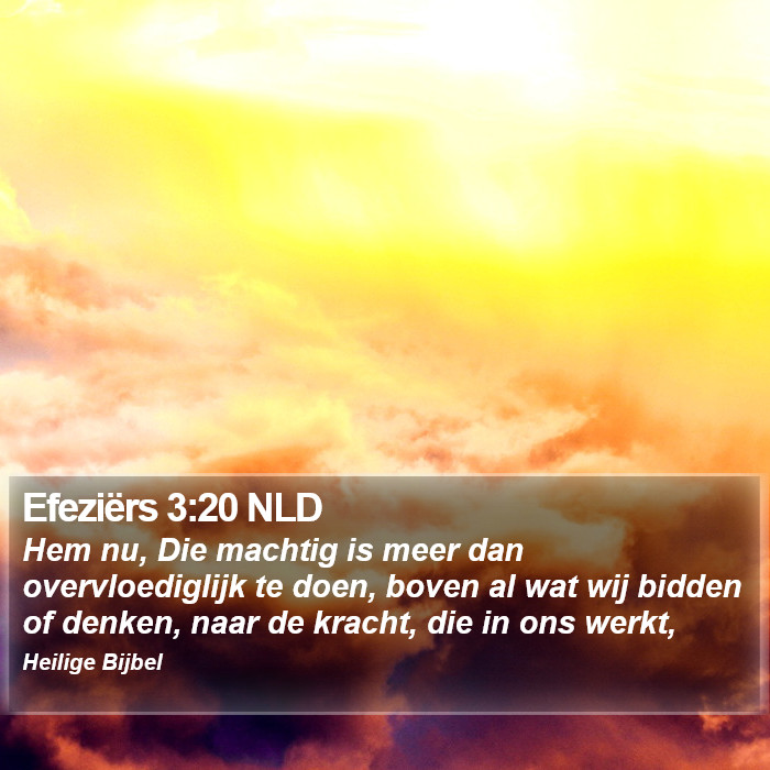 Efeziërs 3:20 NLD Bible Study