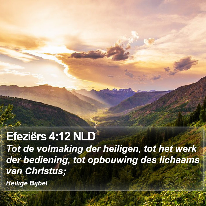 Efeziërs 4:12 NLD Bible Study