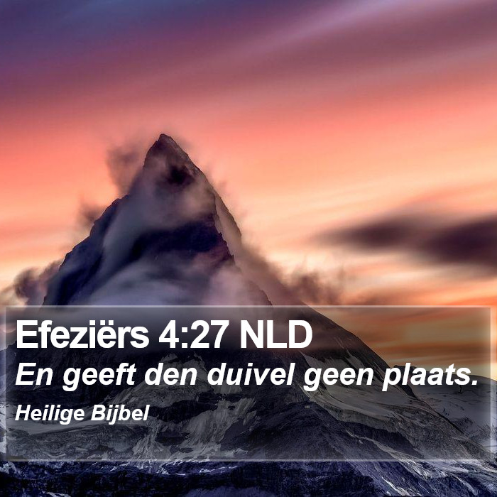 Efeziërs 4:27 NLD Bible Study