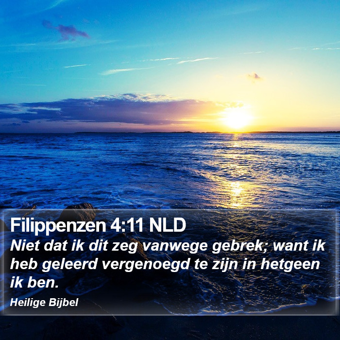 Filippenzen 4:11 NLD Bible Study