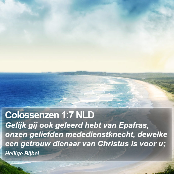 Colossenzen 1:7 NLD Bible Study