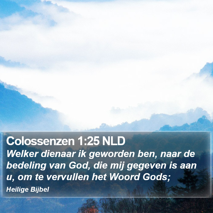 Colossenzen 1:25 NLD Bible Study