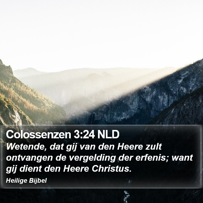 Colossenzen 3:24 NLD Bible Study