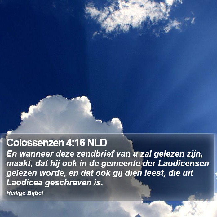 Colossenzen 4:16 NLD Bible Study