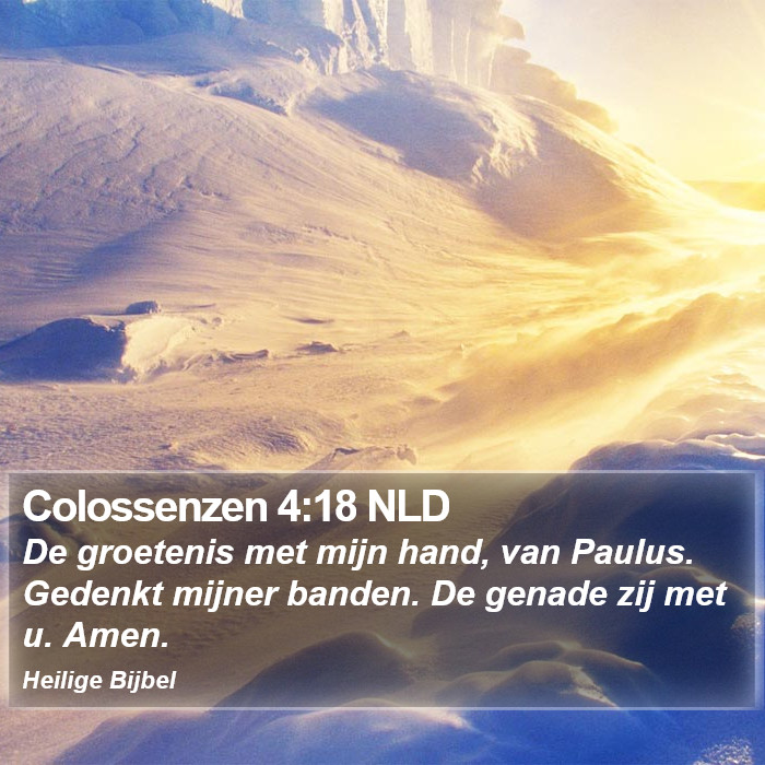 Colossenzen 4:18 NLD Bible Study