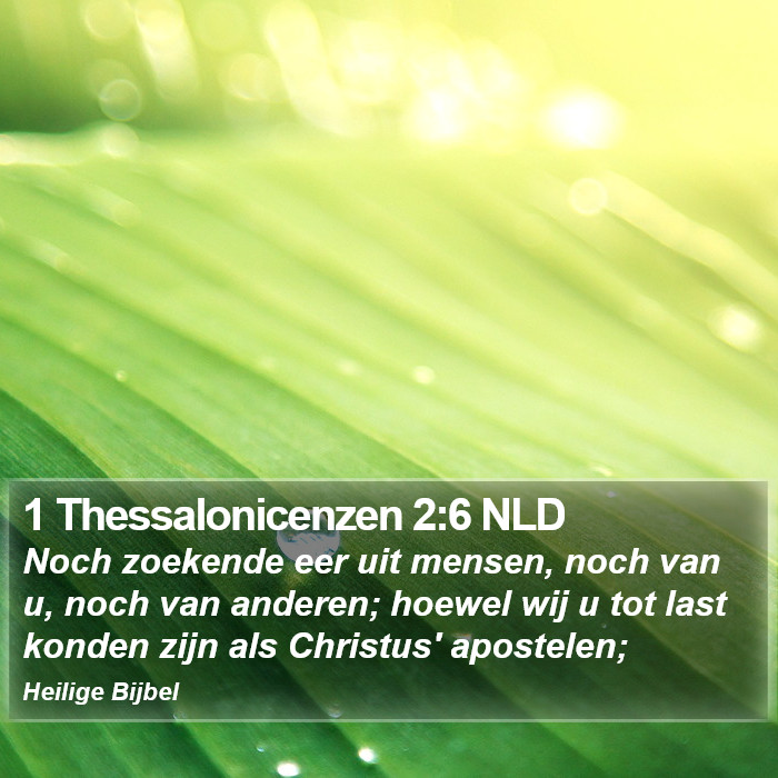 1 Thessalonicenzen 2:6 NLD Bible Study