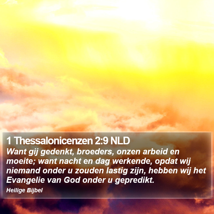 1 Thessalonicenzen 2:9 NLD Bible Study