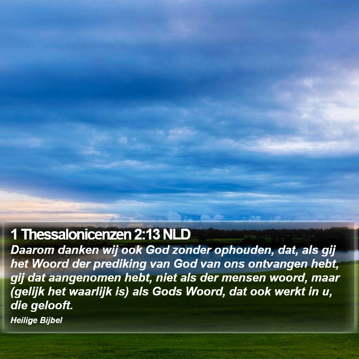1 Thessalonicenzen 2:13 NLD Bible Study