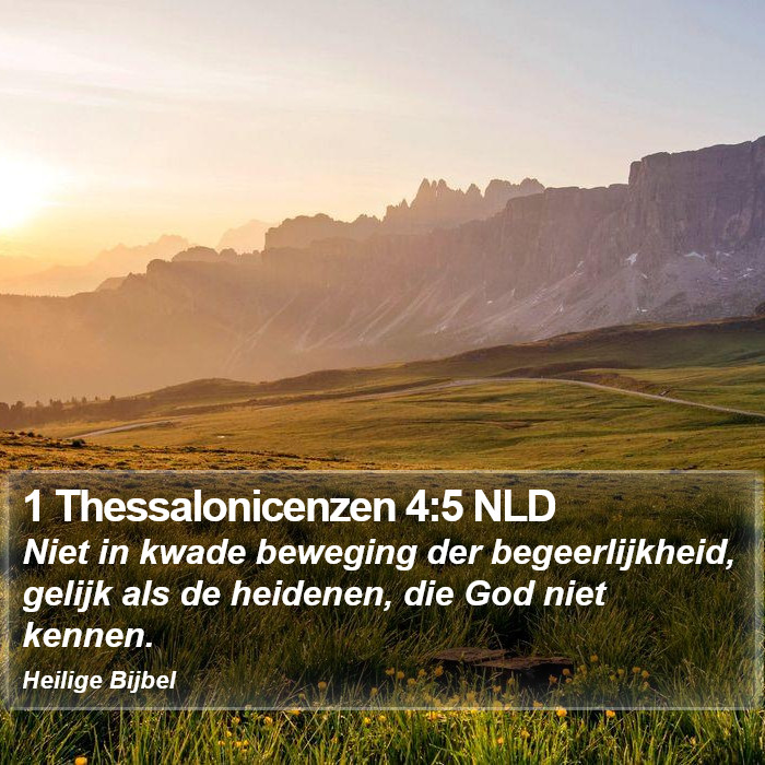 1 Thessalonicenzen 4:5 NLD Bible Study