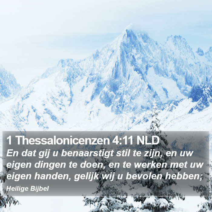 1 Thessalonicenzen 4:11 NLD Bible Study