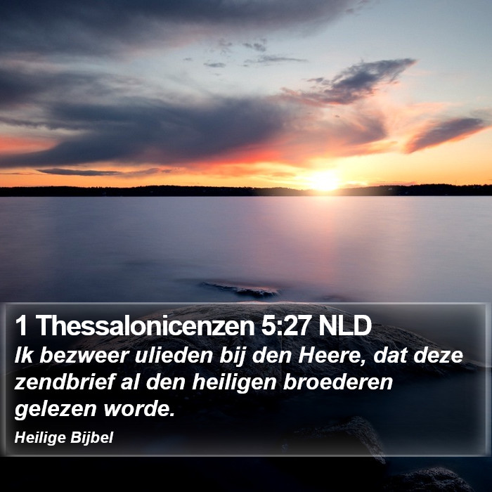 1 Thessalonicenzen 5:27 NLD Bible Study