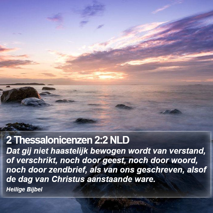 2 Thessalonicenzen 2:2 NLD Bible Study