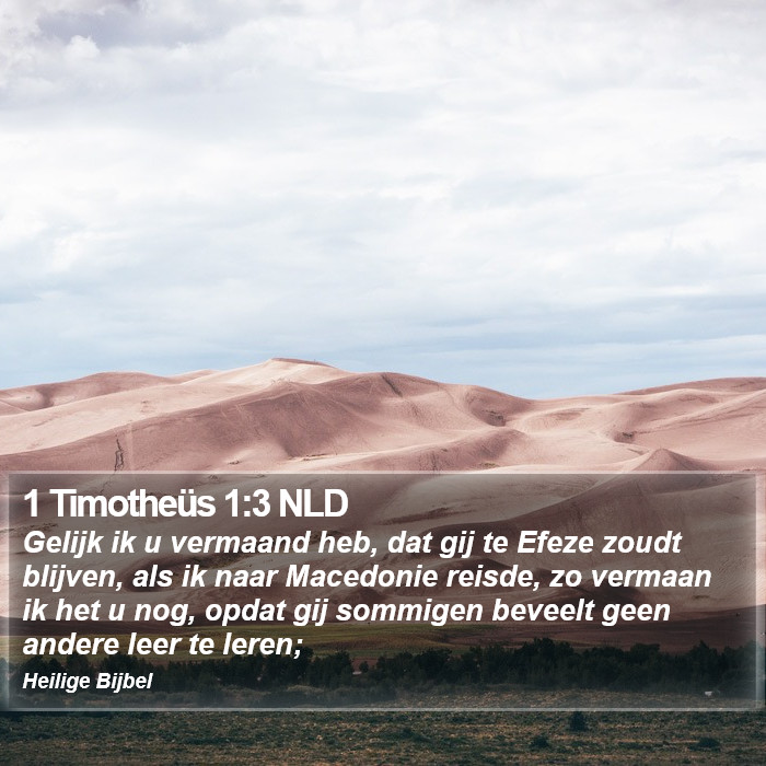 1 Timotheüs 1:3 NLD Bible Study