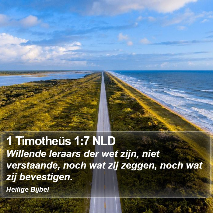 1 Timotheüs 1:7 NLD Bible Study