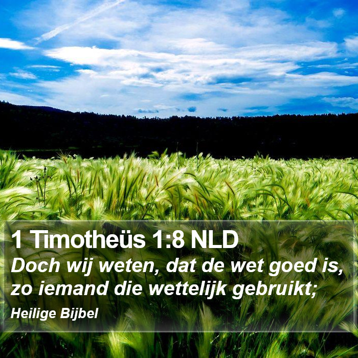 1 Timotheüs 1:8 NLD Bible Study