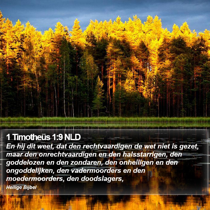 1 Timotheüs 1:9 NLD Bible Study