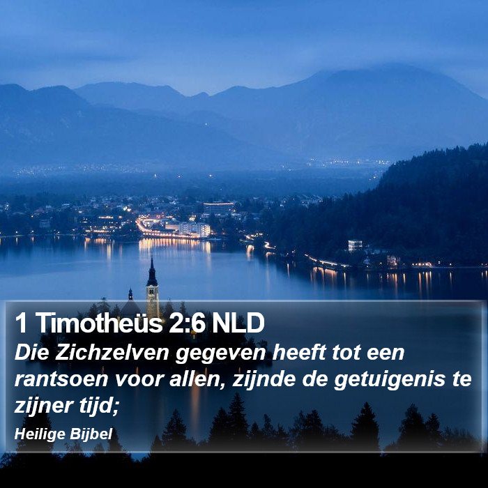 1 Timotheüs 2:6 NLD Bible Study