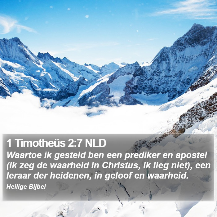 1 Timotheüs 2:7 NLD Bible Study