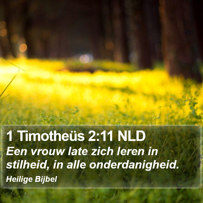 1 Timotheüs 2:11 NLD Bible Study