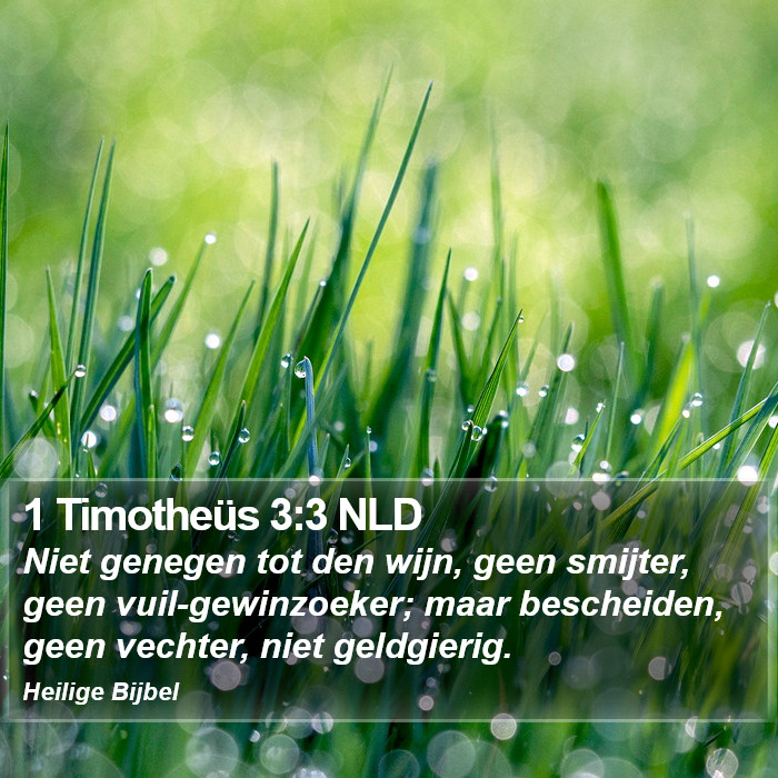 1 Timotheüs 3:3 NLD Bible Study