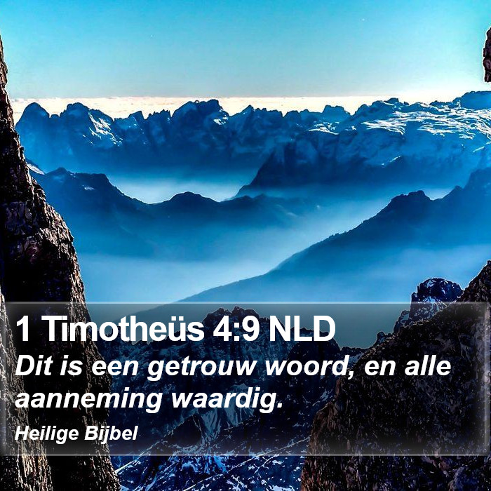 1 Timotheüs 4:9 NLD Bible Study