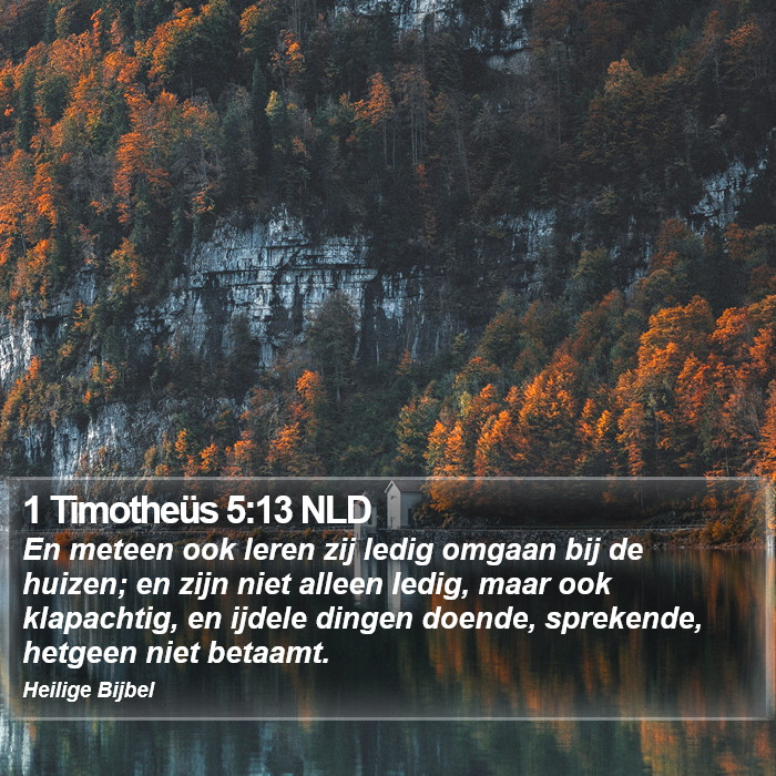 1 Timotheüs 5:13 NLD Bible Study