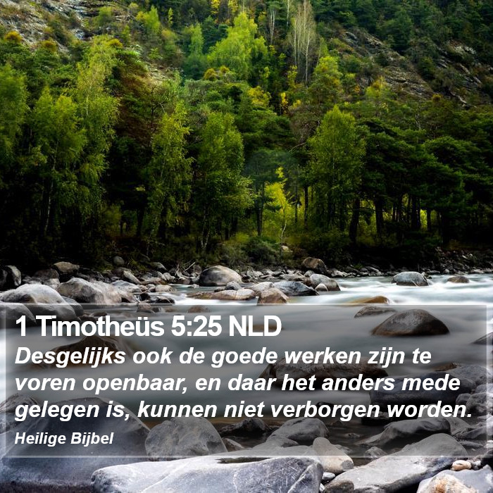 1 Timotheüs 5:25 NLD Bible Study