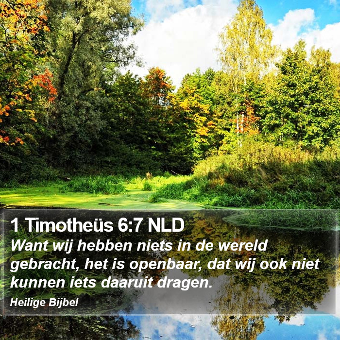 1 Timotheüs 6:7 NLD Bible Study