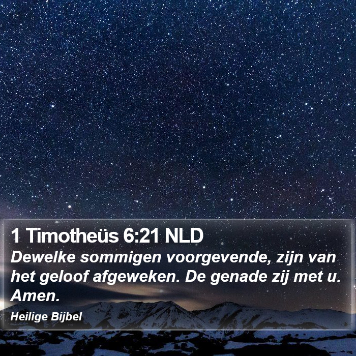 1 Timotheüs 6:21 NLD Bible Study