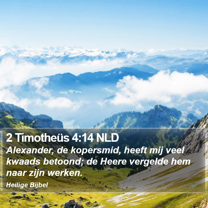 2 Timotheüs 4:14 NLD Bible Study