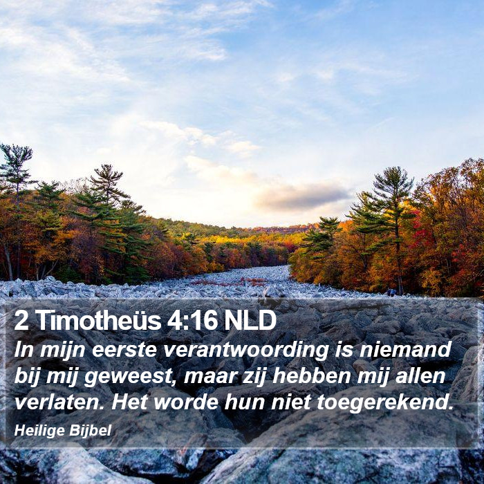 2 Timotheüs 4:16 NLD Bible Study