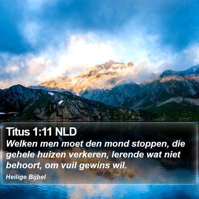 Titus 1:11 NLD Bible Study