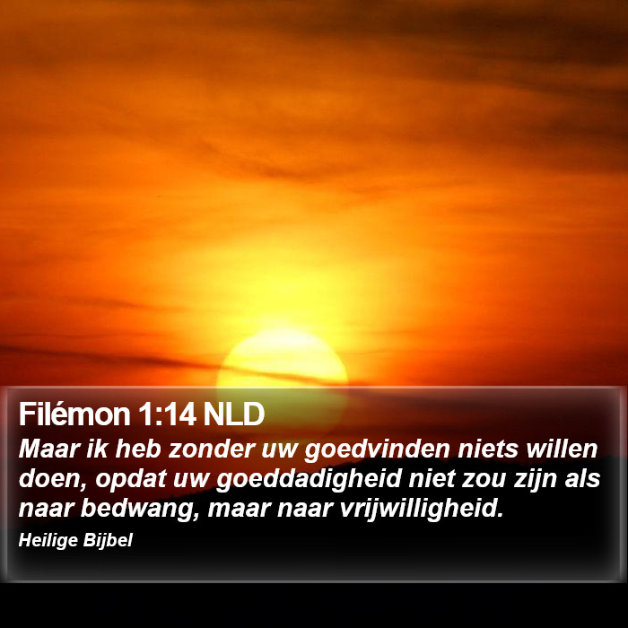 Filémon 1:14 NLD Bible Study