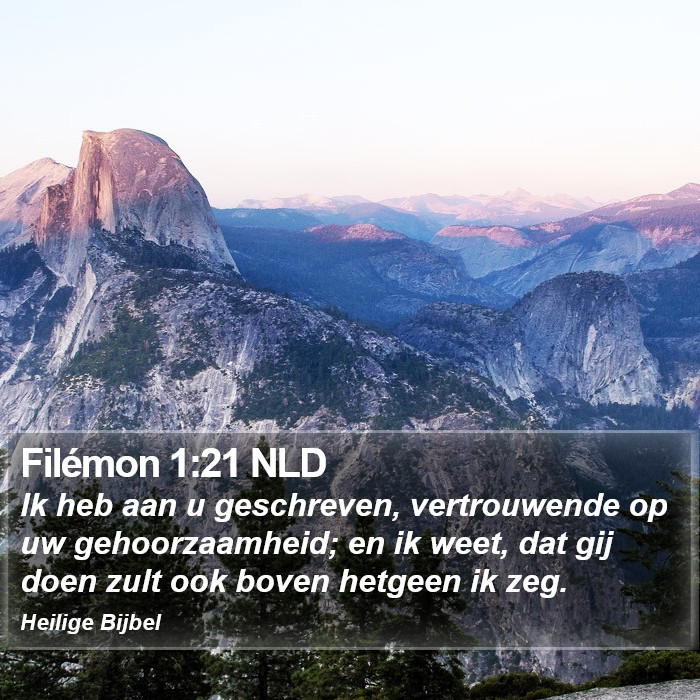 Filémon 1:21 NLD Bible Study