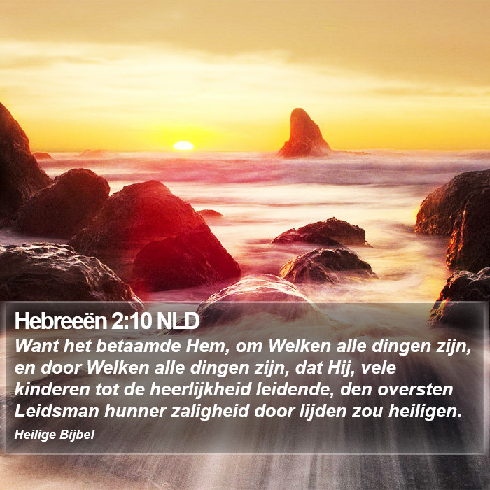 Hebreeën 2:10 NLD Bible Study