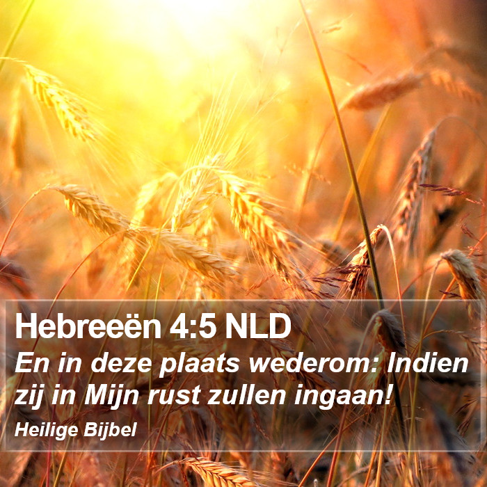 Hebreeën 4:5 NLD Bible Study