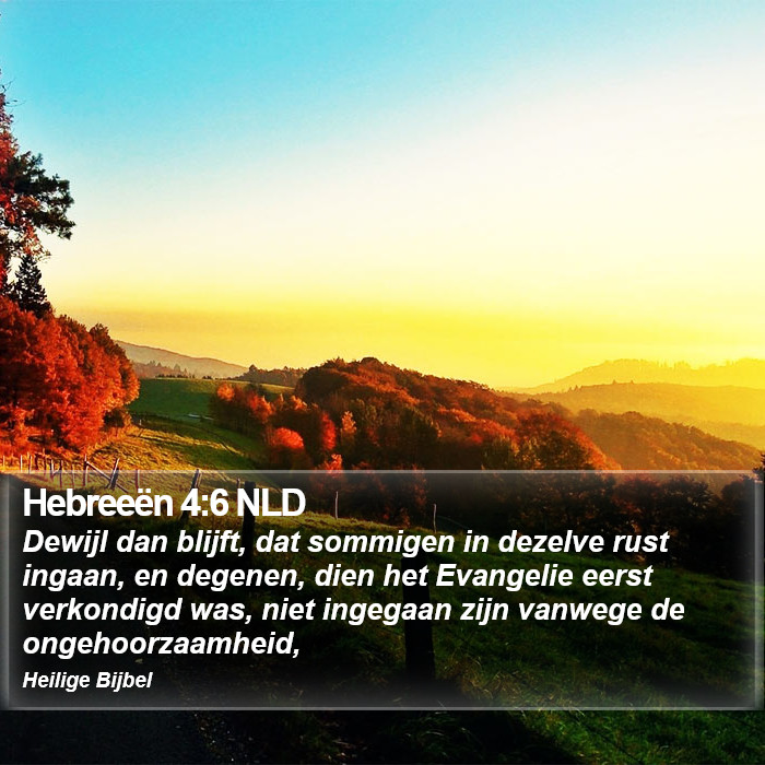 Hebreeën 4:6 NLD Bible Study