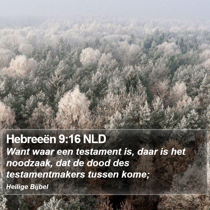 Hebreeën 9:16 NLD Bible Study