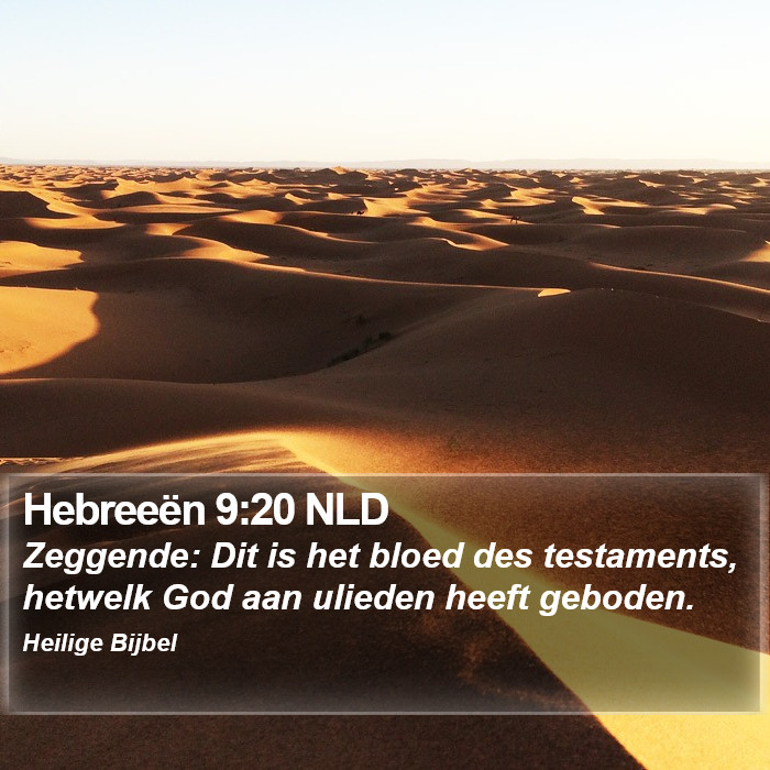 Hebreeën 9:20 NLD Bible Study