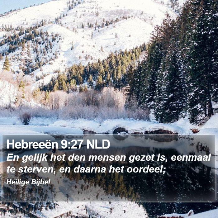 Hebreeën 9:27 NLD Bible Study