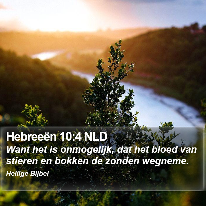 Hebreeën 10:4 NLD Bible Study